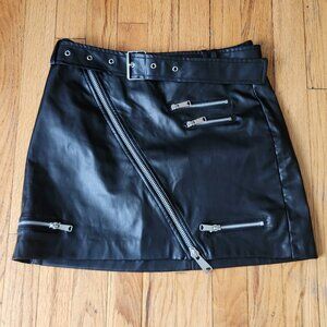 Zara faux leather mini skirt